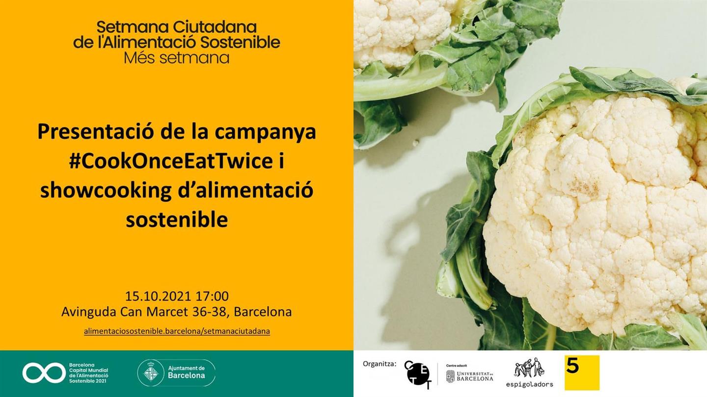 Photography from: El CETT-UB y Espigoladors presentan #CookOnceEatTwice, una campaña contra el desperdicio alimentario | CETT
